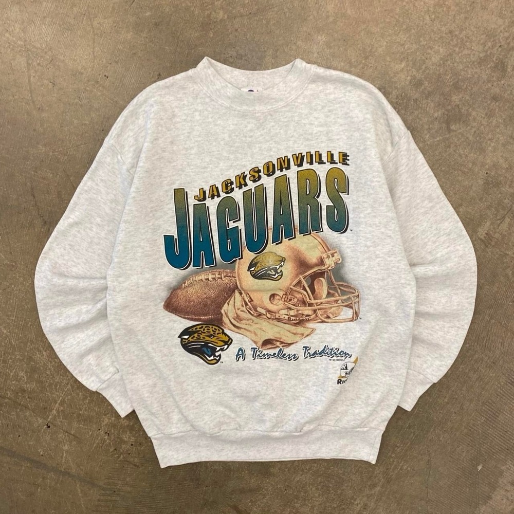 Vintage Jacksonville Jaguars NFL Football 90s Riddell Sweatshirt Crewneck Large